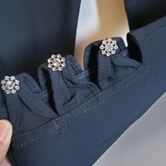 Soft Surroundings Super Stretch Sparkle Capri Pant Black Sz Small Tummy Control - Picture 4 of 6